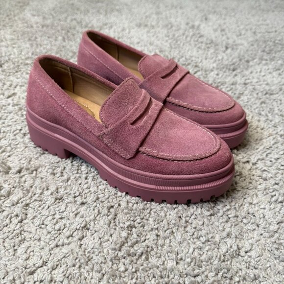 Patina Collection Portland Leather Zoe Chunky Loafer Size 6.5 Foxglove Lt Purple - Picture 1 of 9